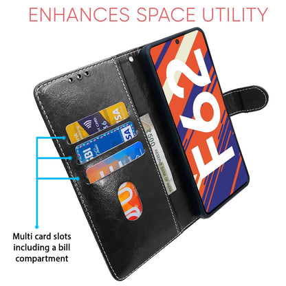 Pikkme black & brown Magnetic mobile flip cover for Samsung F62 – photo 3