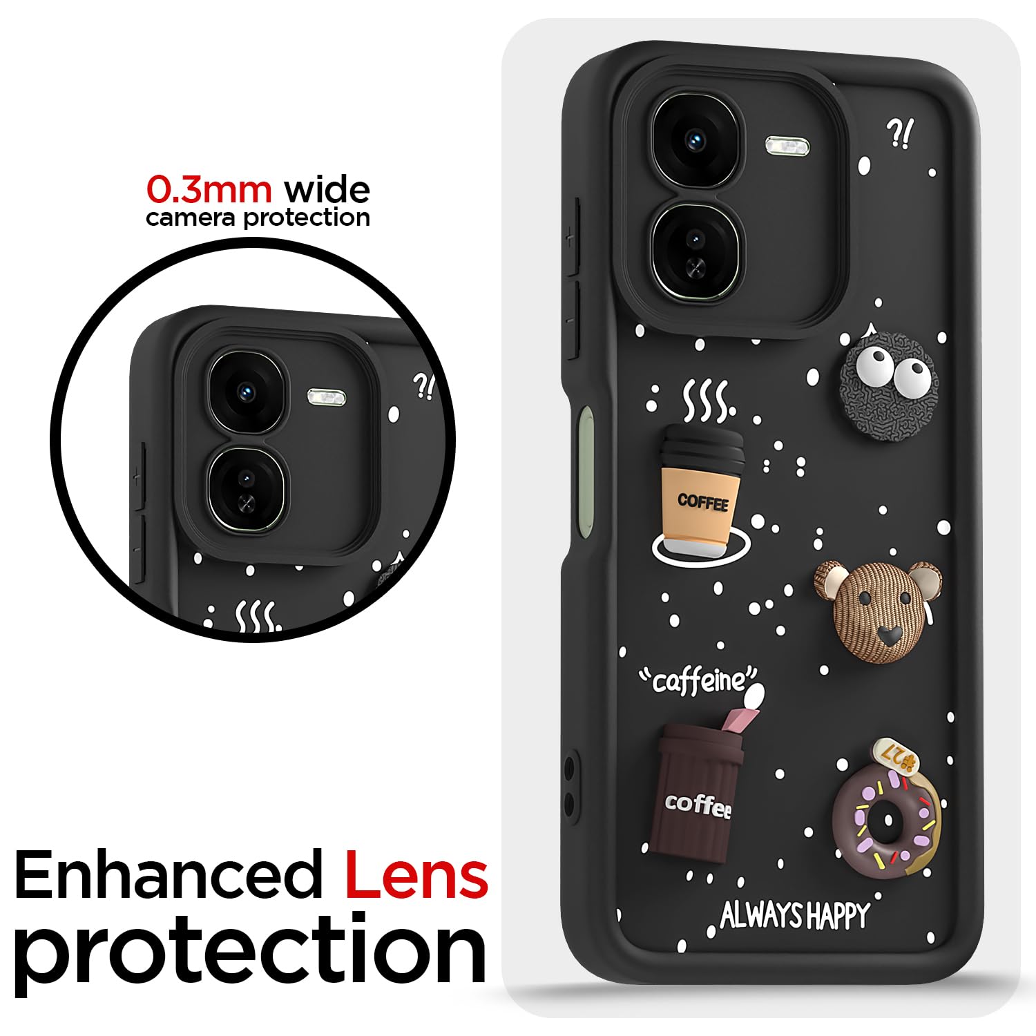 Pikkme black back cover for iQOO Z9x 5G/3D – photo 5