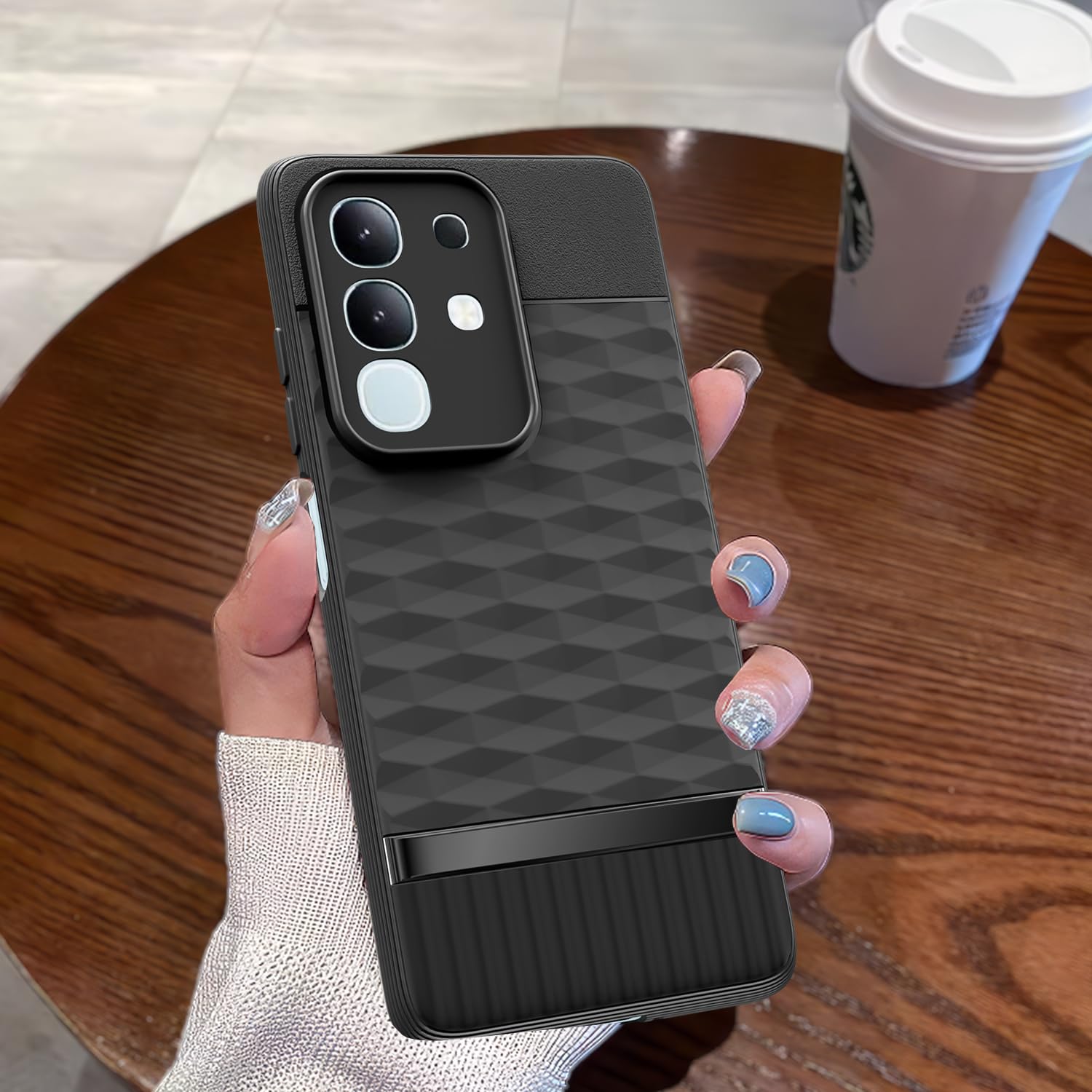 Pikkme Vivo T4x 5G Shockproof Soft Flexible Gencase Back Cover (Black)