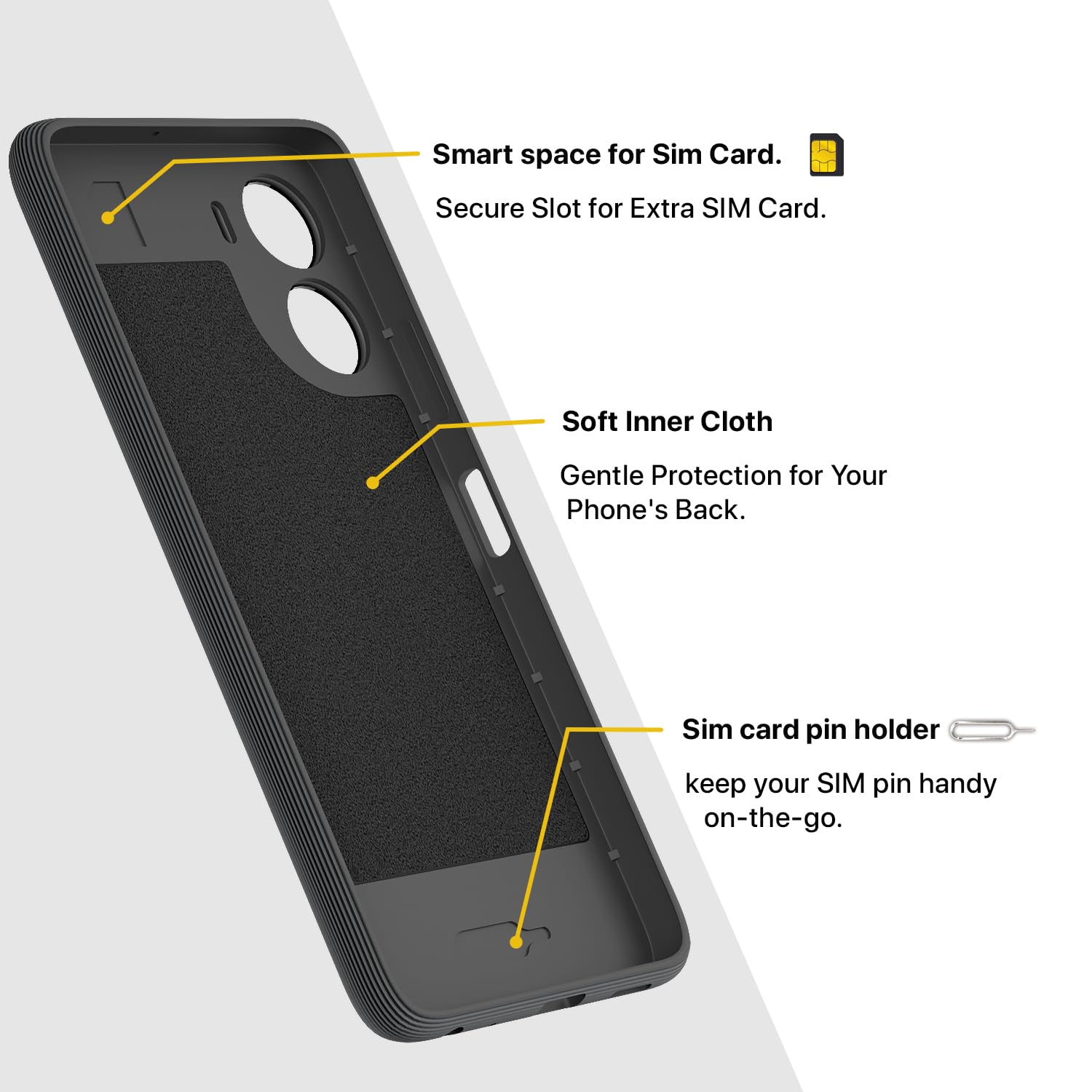 Pikkme Vivo Y16  Gencase Back Cover (Grey)