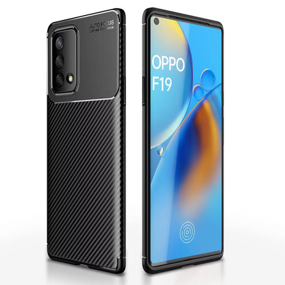 Oppo F19/F19s Carbon back cover in black by Pikkme