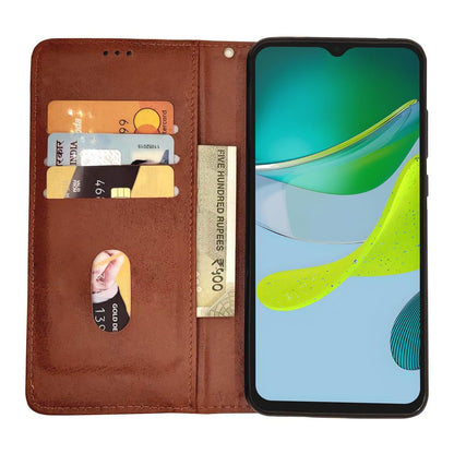 Brown Magnetic mobile flip cover for Moto E13 – Pikkme – photo 3