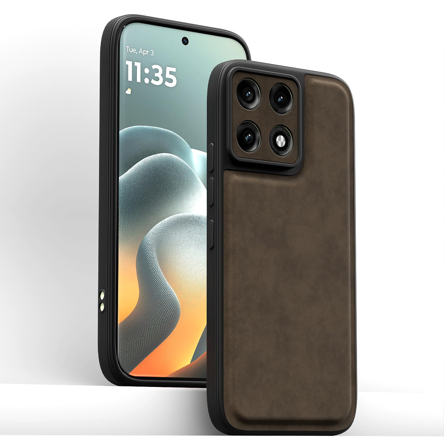 Pikkme coffee Leather phone cover for Moto Edge 70 Pro 5G – photo 2