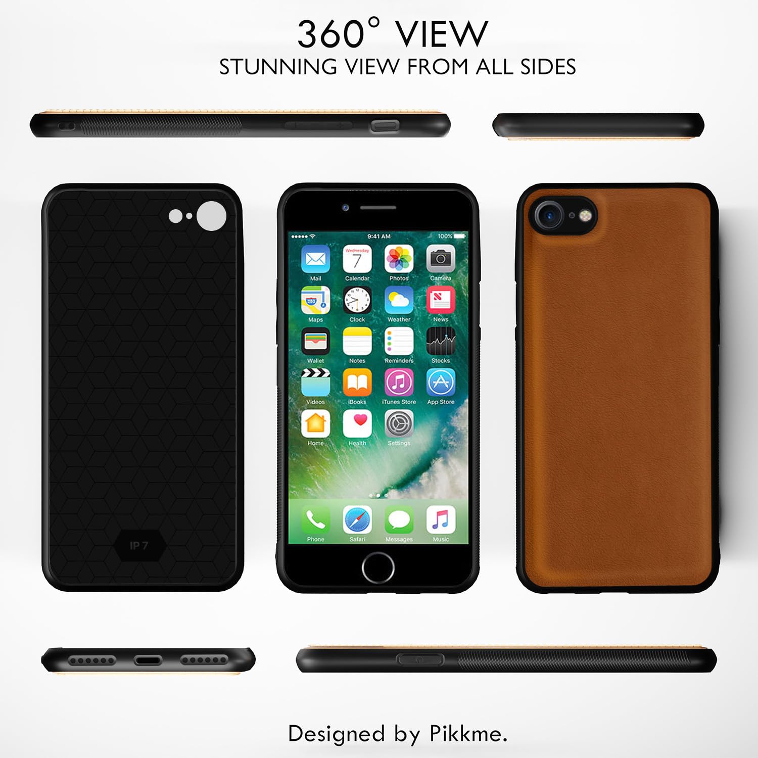 Pikkme iPhone 7/8 Flexible Pu Leather Leatherback Back Cover (Camel)
