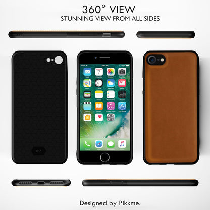 Pikkme iPhone 7/8 Flexible Pu Leather Leatherback Back Cover (Camel)