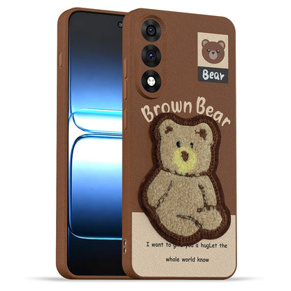 Brown Plush Patch back cover for OnePlus Nord 5 5G – Pikkme