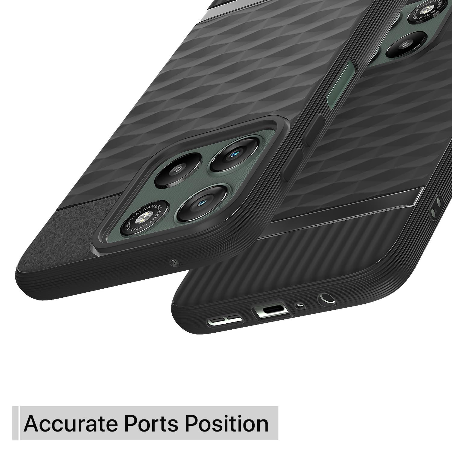 Black Silicone back cover for Moto G67 Power/G57 Power 5G – Pikkme – photo 4