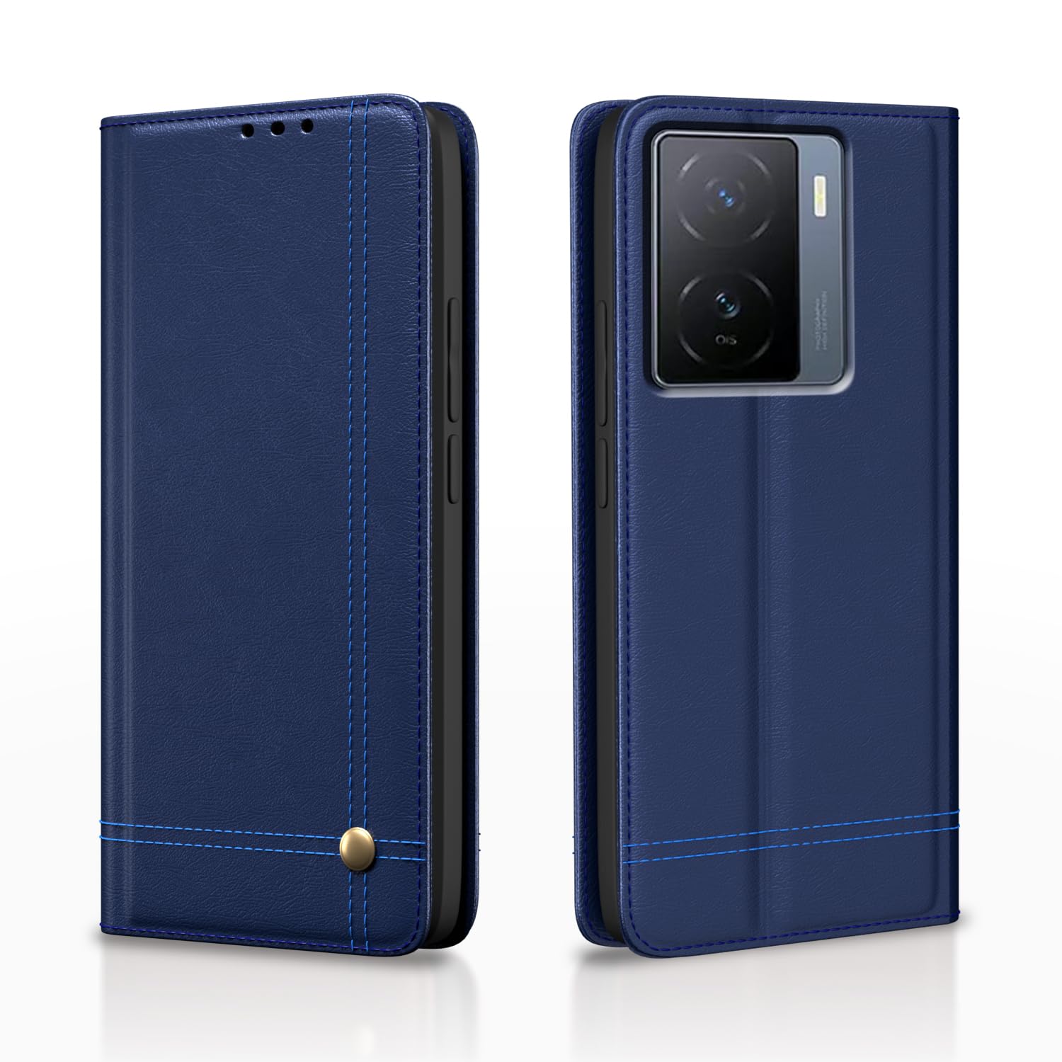 Pikkme iQOO Z7/Z7s 5G Magnetic blue mobile flip cover