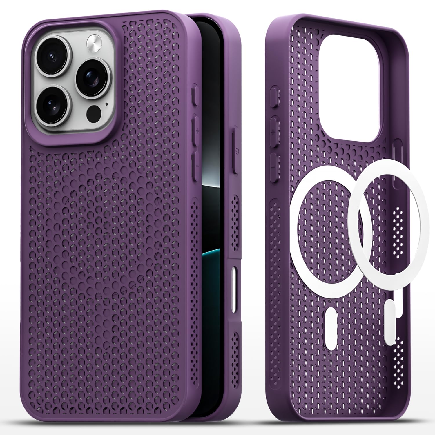 Pikkme iPhone 16 Pro MagSafe purple back cover