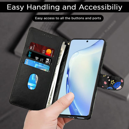 Vivo V27/V27 Pro 5G flip case in black flower by Pikkme – photo 7