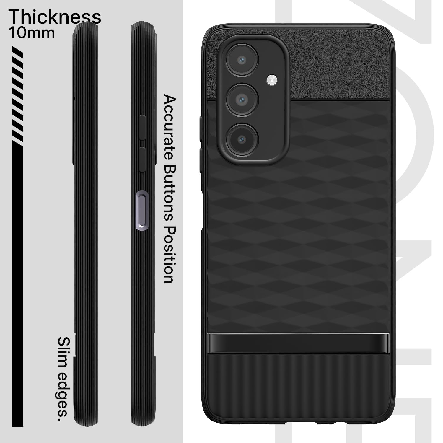 Pikkme Samsung Galaxy A14 5G  Gencase Back Cover (Black)