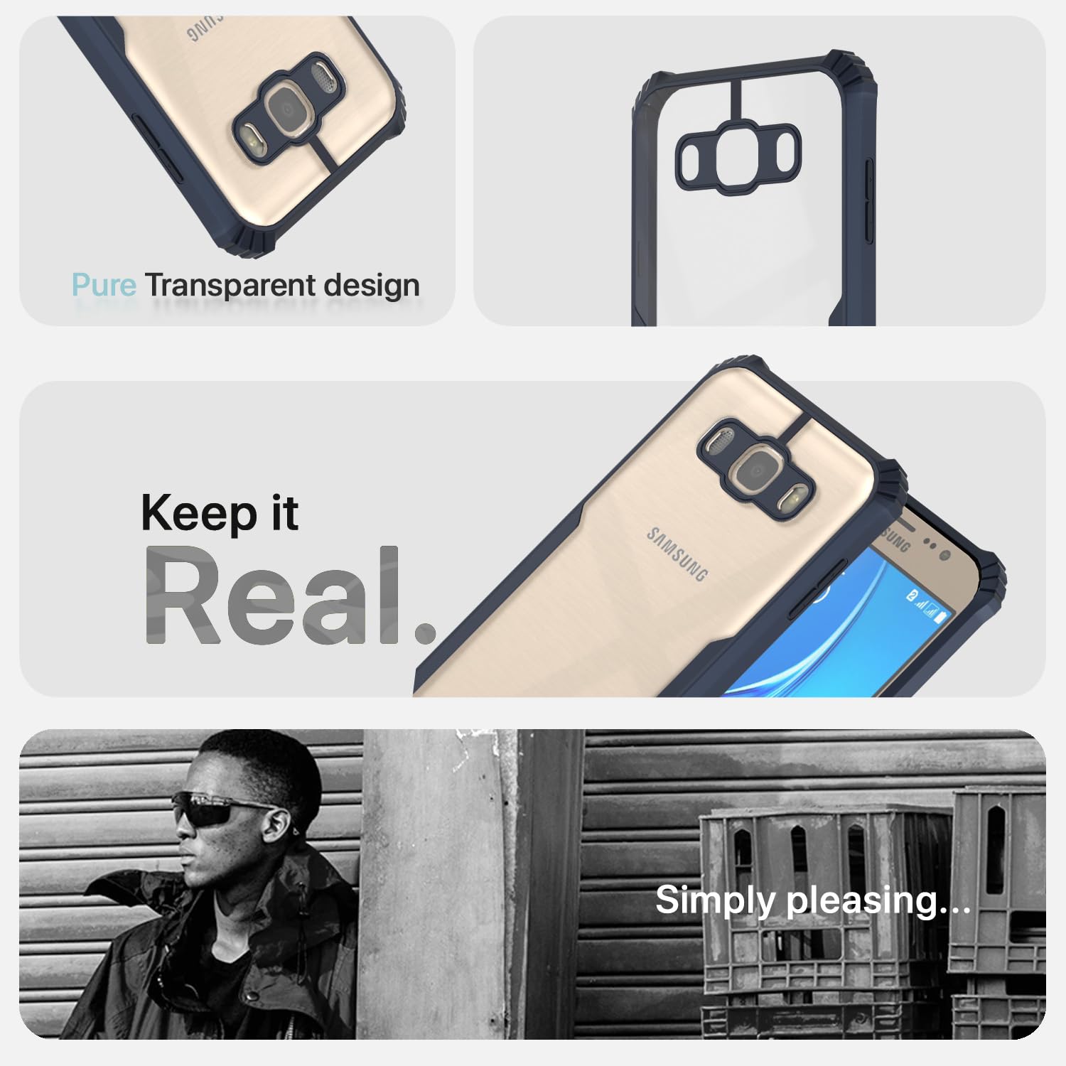 Pikkme Samsung J7 2016 Clear blue phone cover – photo 4