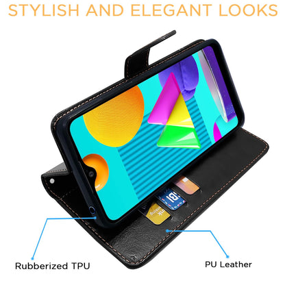 Pikkme black & brown Magnetic wallet flip cover for Samsung M01 – photo 5