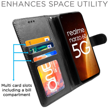 Realme Narzo 60 5G Wallet flip case in black by Pikkme – photo 2
