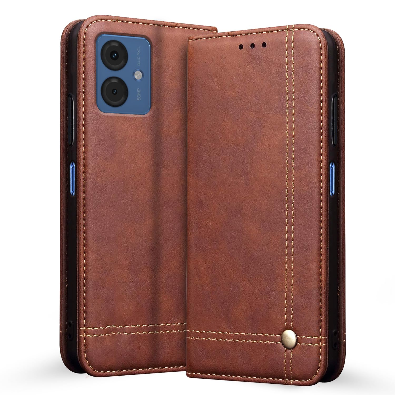Blue Magnetic mobile flip cover for Moto G54/G64 5G – Pikkme