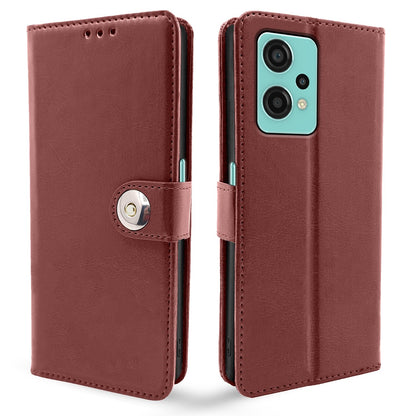 OnePlus Nord CE 2 Lite 5G Wallet mobile flip cover in button brown by Pikkme
