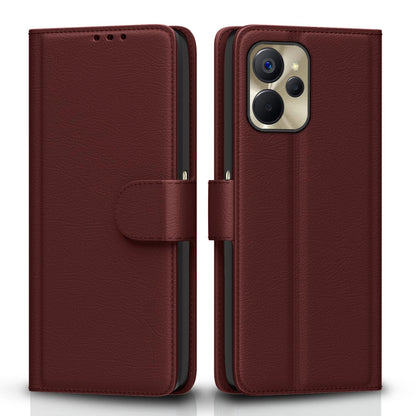 Pikkme Realme 9i 5G Vintage Flip Cover (Brown)