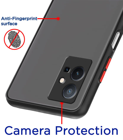 Vivo T1/Y75/iQOO Z6 5G mobile back cover in black by Pikkme – photo 4