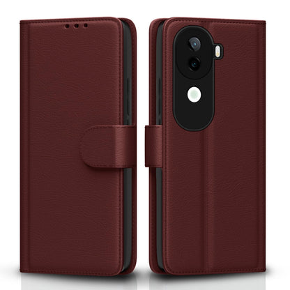 Brown wallet flip cover for Vivo V40e/iQOO Z9s 5G – Pikkme
