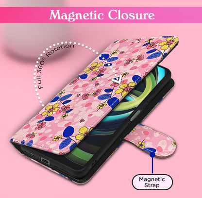 Pikkme pink flower wallet flip cover for Redmi A3 (2024)/A3x/Poco C61 – photo 3