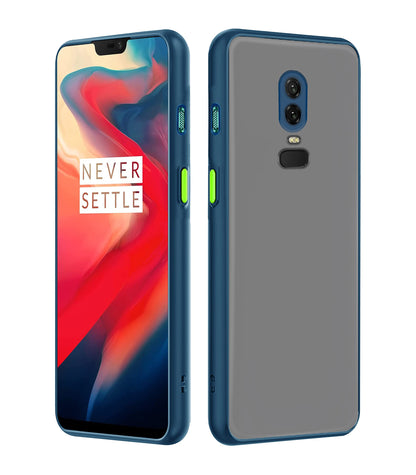 Pikkme OnePlus 6 Hybrid blue mobile back cover