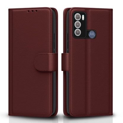 Moto G60/G40 Fusion mobile flip cover in brown by Pikkme