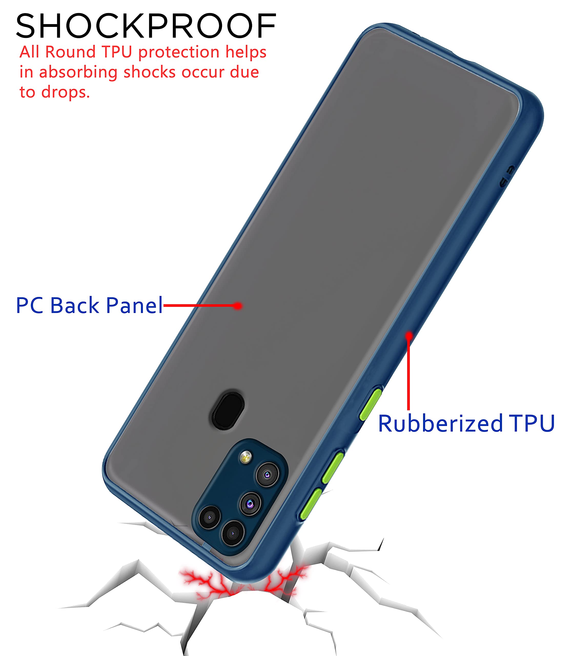 Blue Matte mobile back cover for Samsung M31 – Pikkme – photo 4