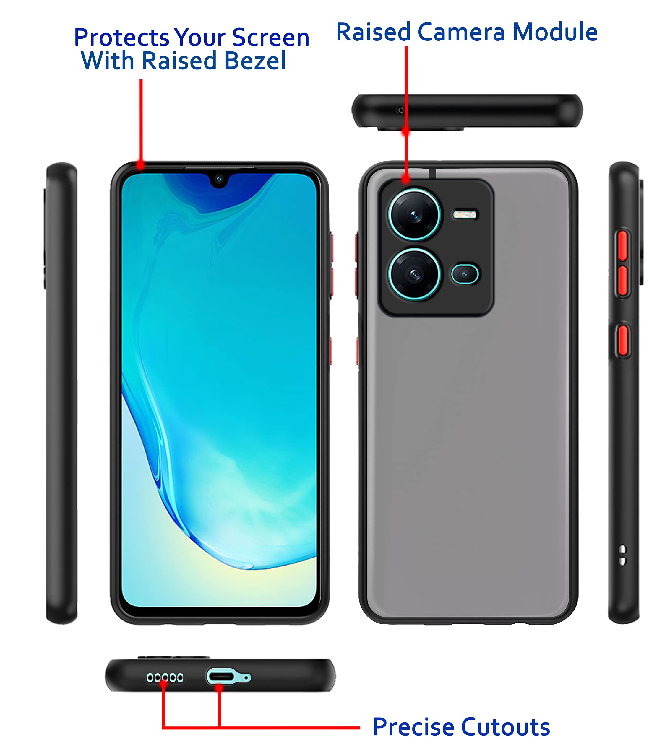 Pikkme Vivo V25 5G black mobile back cover – photo 3