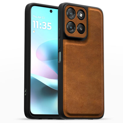 Pikkme Moto G67 Power/G57 Power 5G Leather brown mobile cover