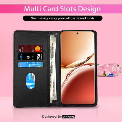 Pikkme pink flower Wallet wallet flip cover for Oppo F27 5G – photo 2