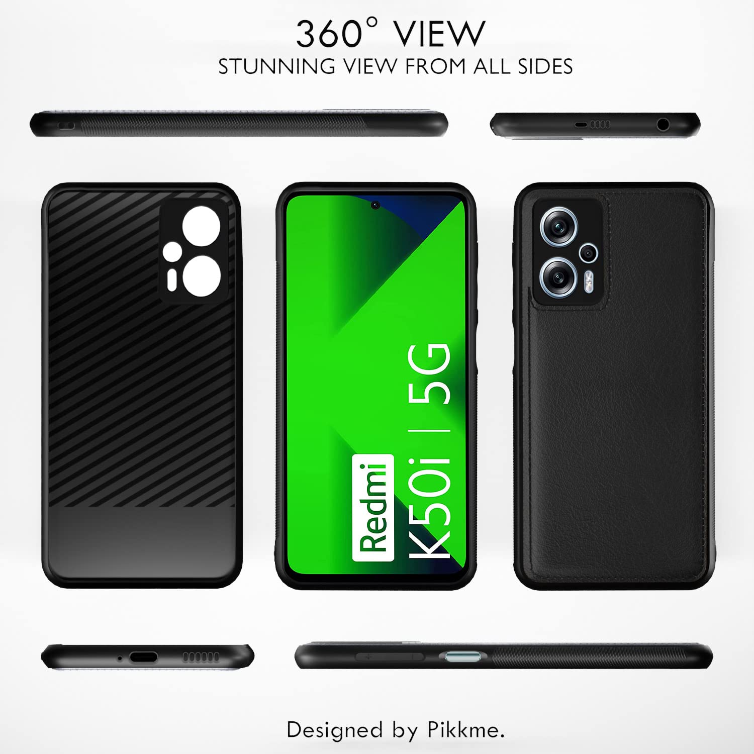 Pikkme black Leather phone cover for Redmi K50i 5G – photo 2