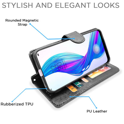 Pikkme black Wallet wallet flip cover for Oppo K3/Realme X – photo 3