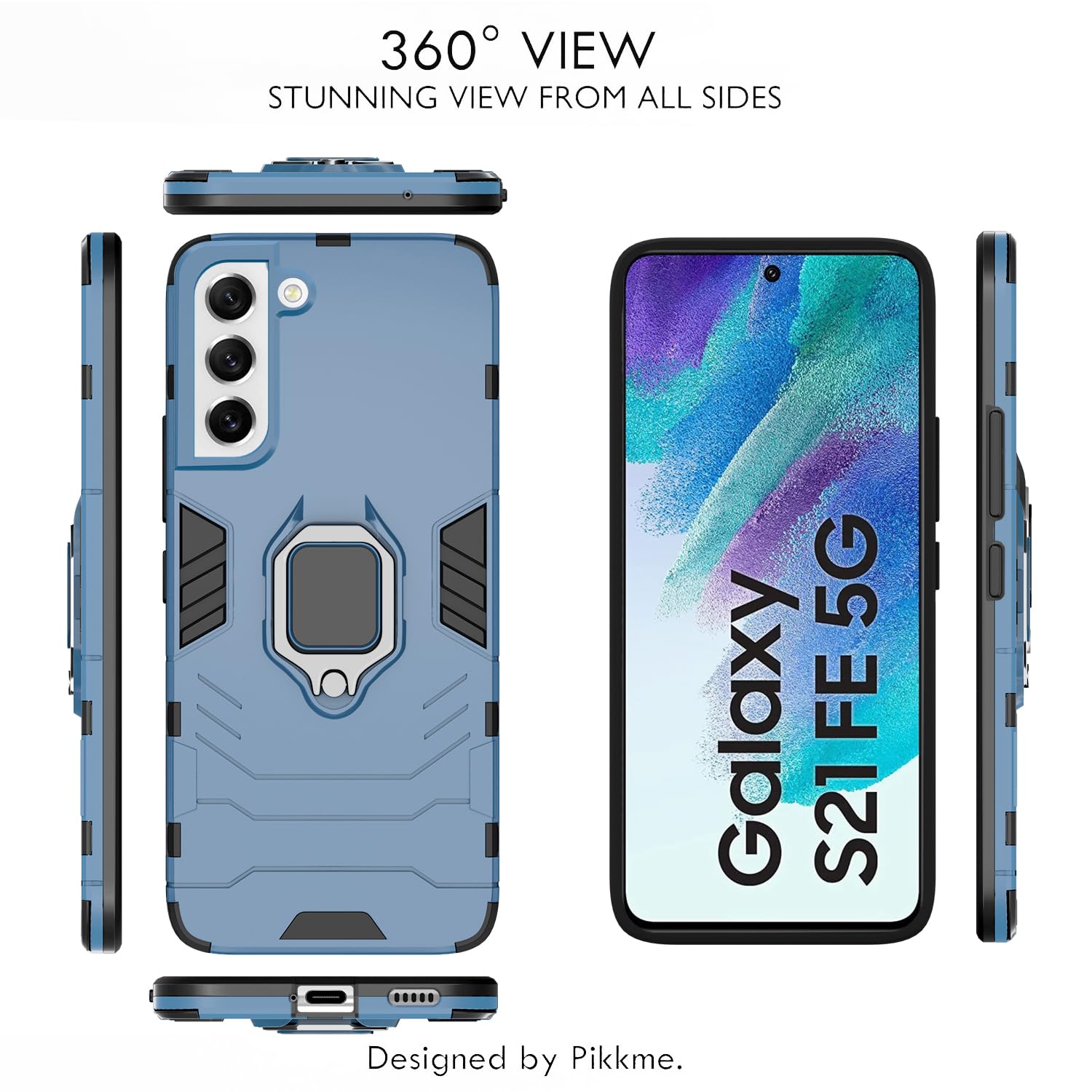 Pikkme Samsung S21 FE 5G Tough Armor blue mobile cover – photo 3