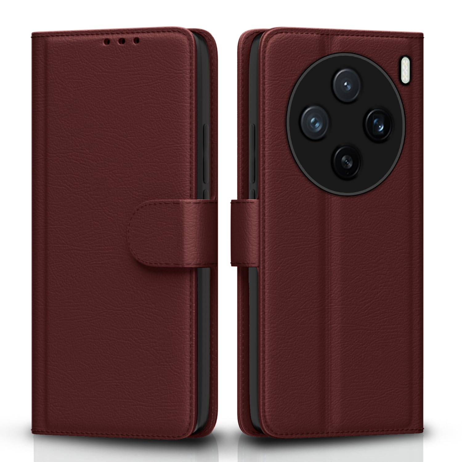 Brown Wallet flip case for Vivo X200 5G – Pikkme
