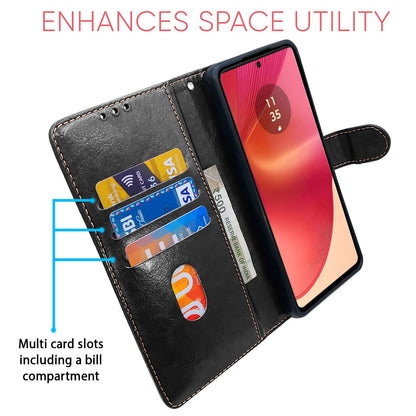 Black & brown Magnetic flip cover for Moto Edge 50 Fusion/G96 5G – Pikkme – photo 4