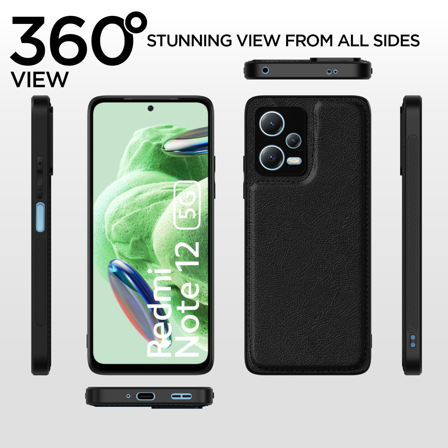 Black back cover for Poco X5/Redmi Note 12 5G – Pikkme – photo 4