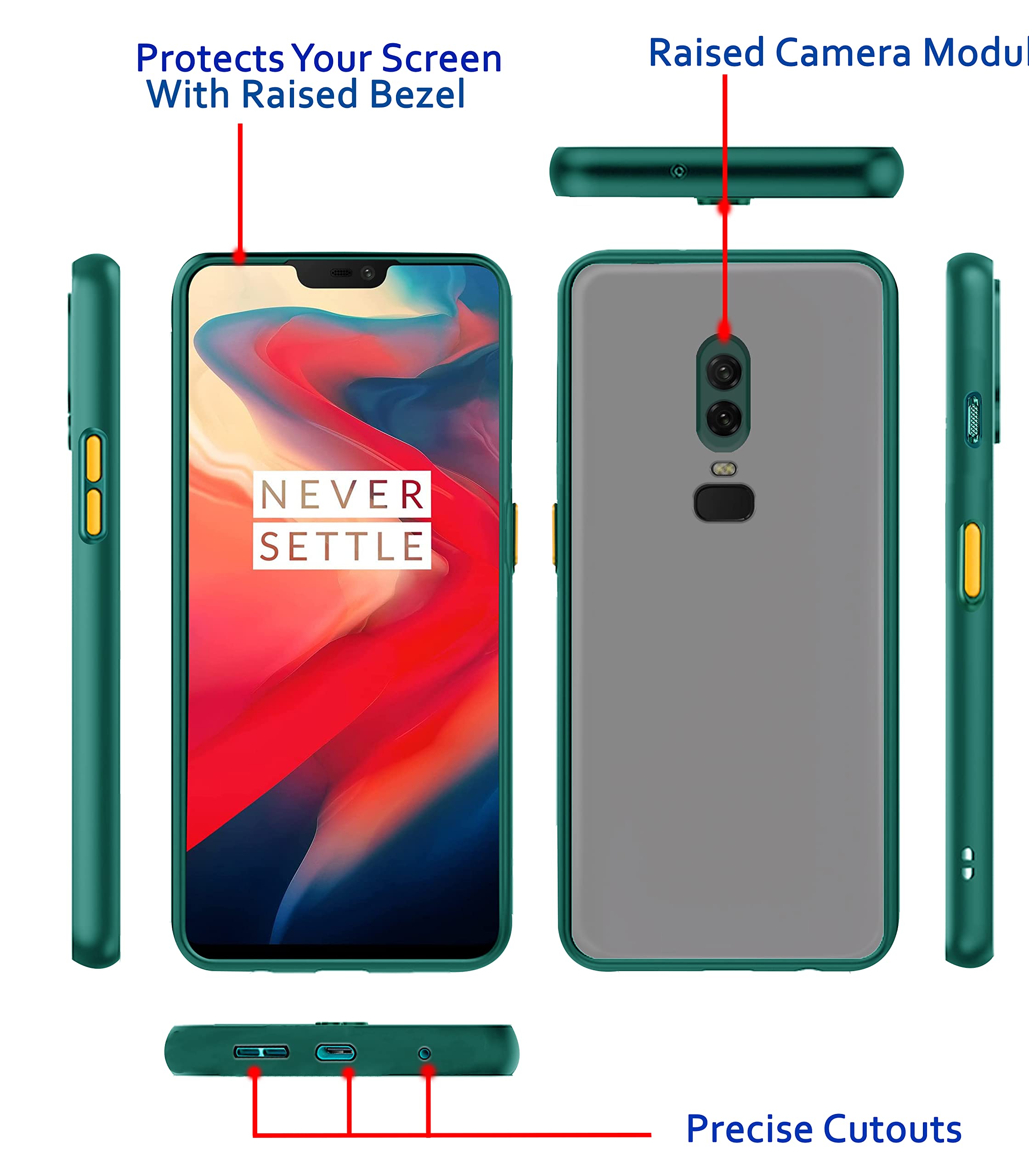 OnePlus 6 Hybrid mobile cover in green by Pikkme – photo 3