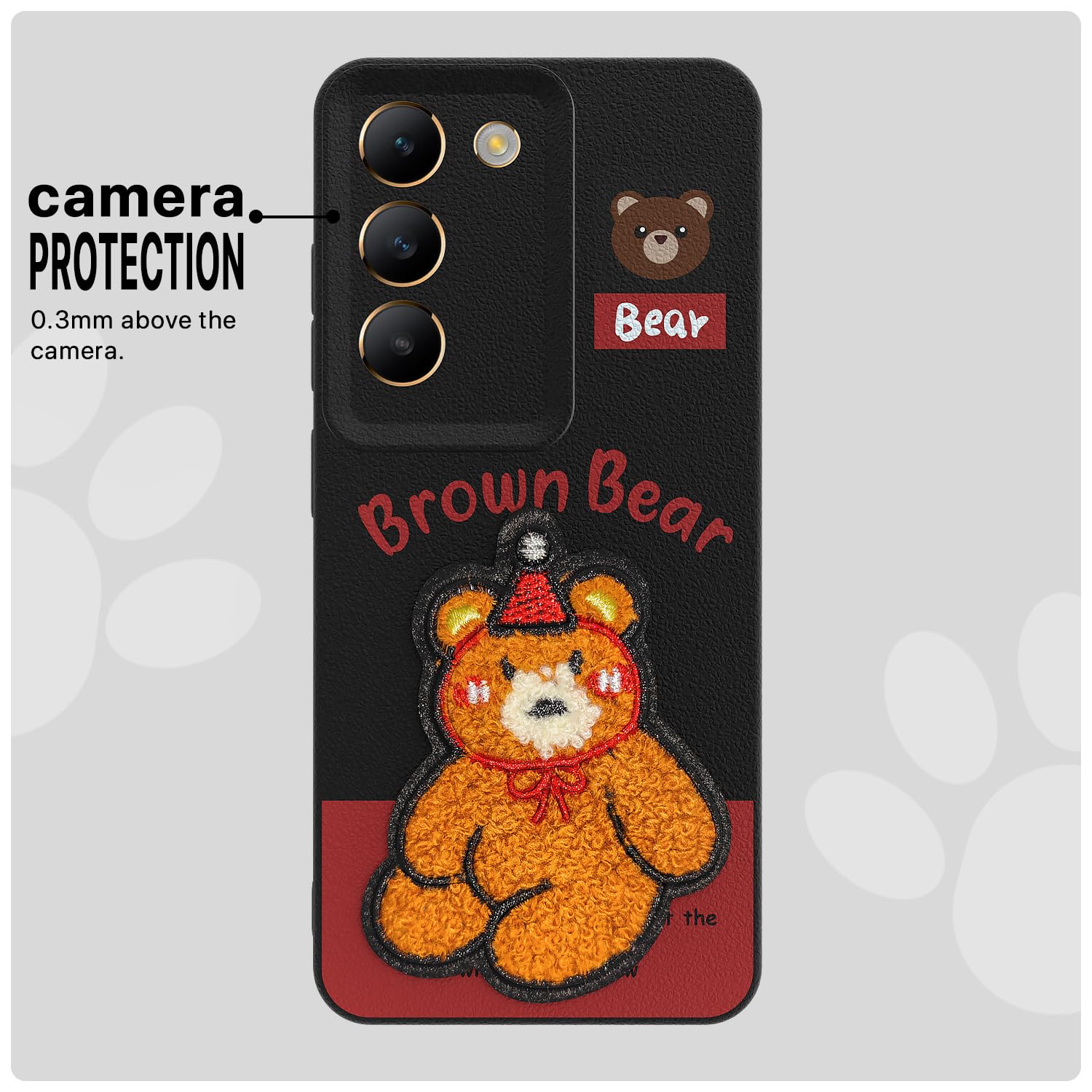 Vivo Y100 5G Plush Patch mobile cover in cherry by Pikkme – photo 6