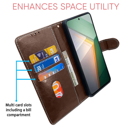 Pikkme brown & coffee Magnetic wallet flip cover for iQOO 11 5G – photo 3