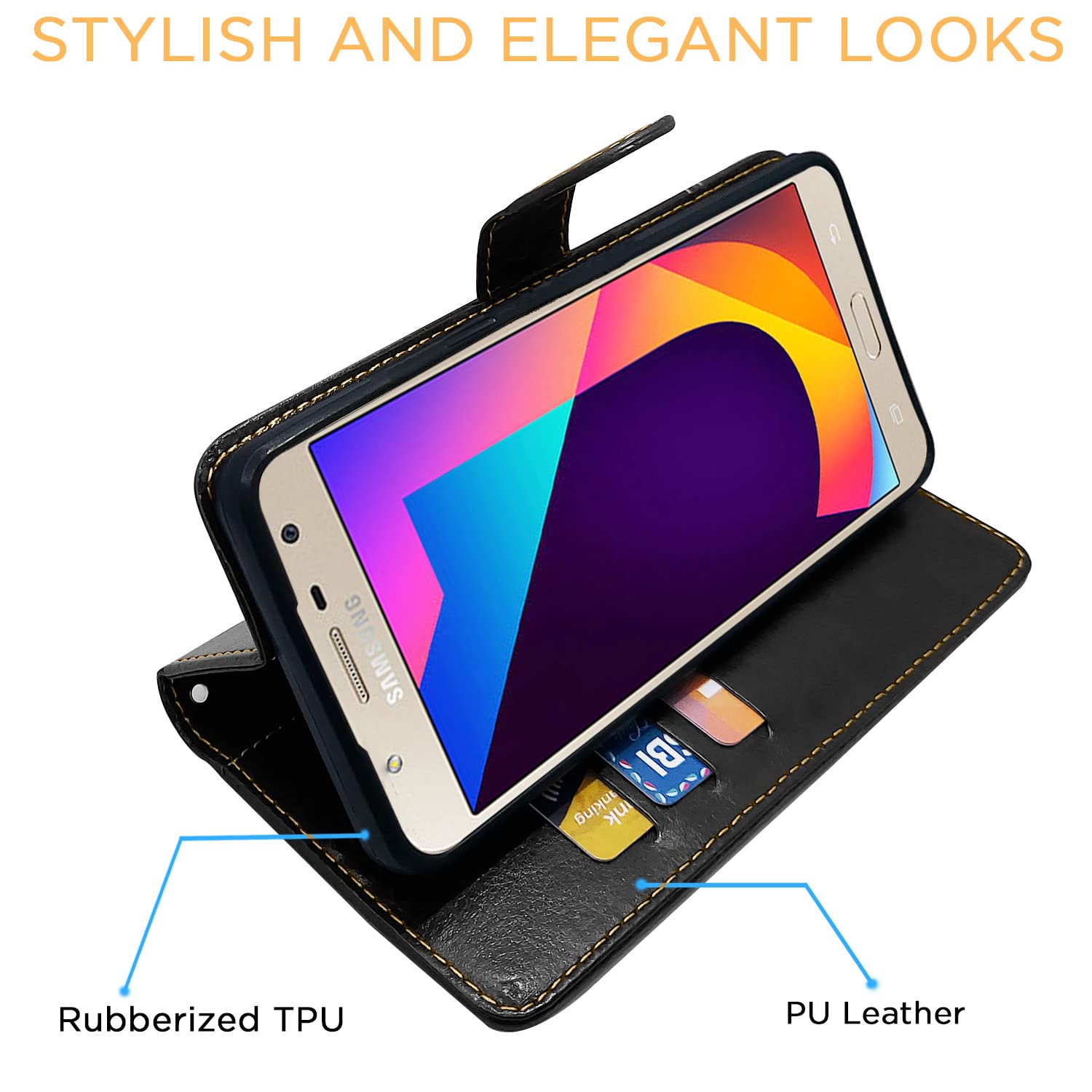 Pikkme black & brown Magnetic flip cover for Samsung J7 2015/J7 – photo 5