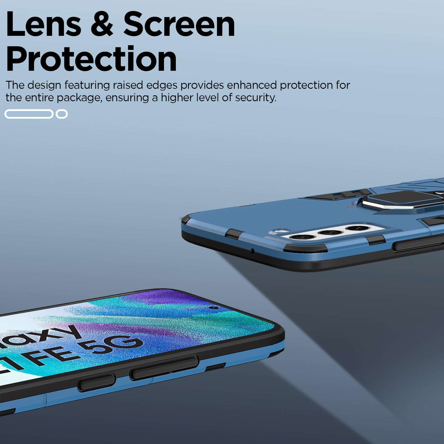 Pikkme Samsung Galaxy S21 Fe 5G D5 Tough Armor Back Cover | Blue