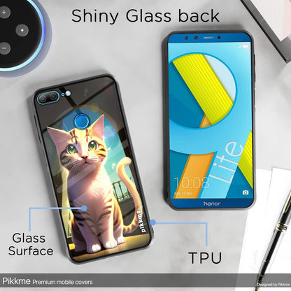 Honor 9 Lite Cat mobile back cover by Pikkme – photo 3
