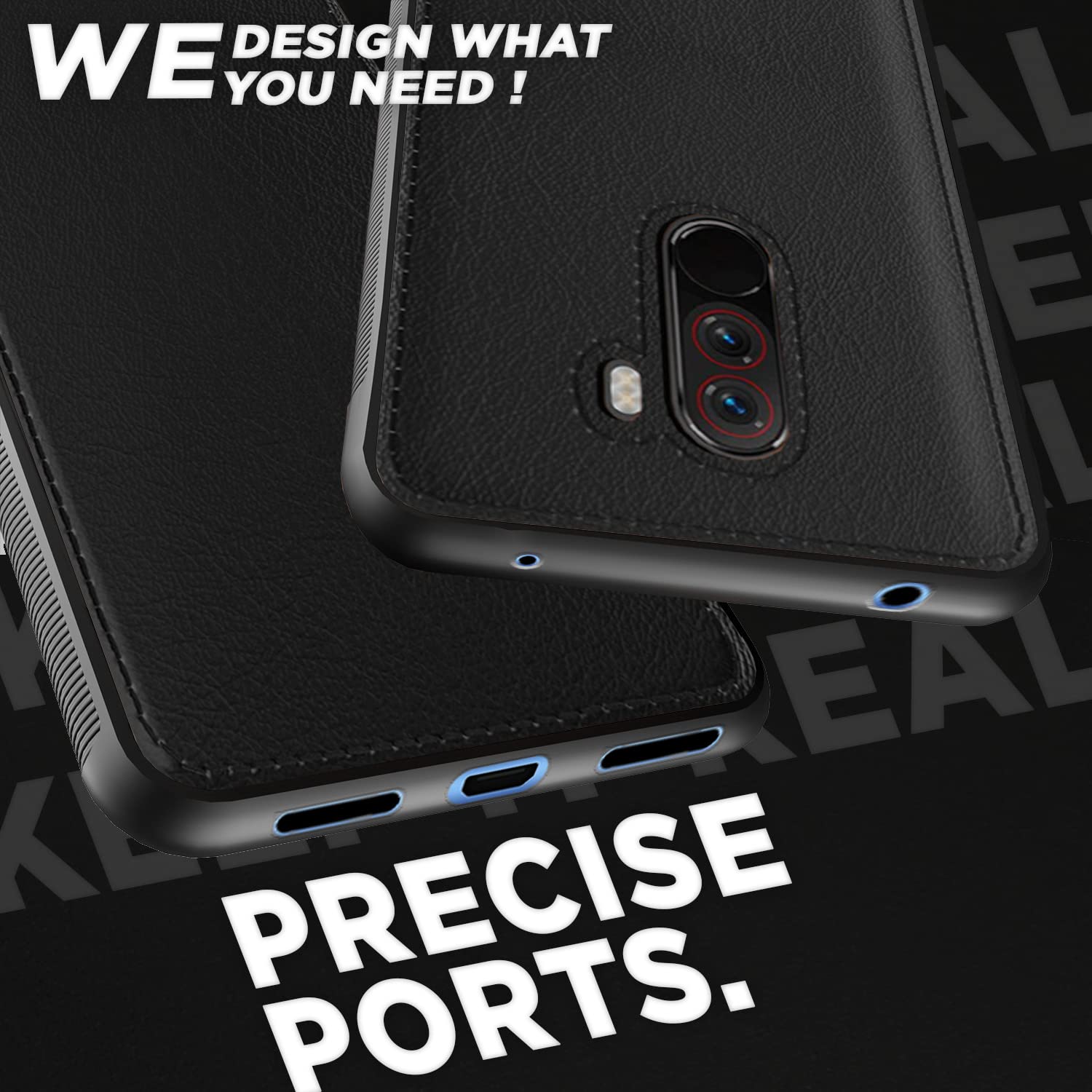 Pikkme black Leather back cover for Poco F1 – photo 4