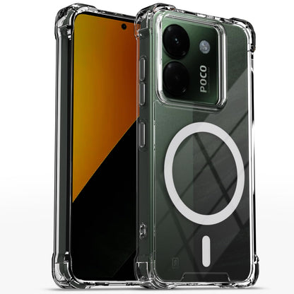 Transparent mag-safe MagSafe mobile back cover for Poco M7 Pro 5G – Pikkme