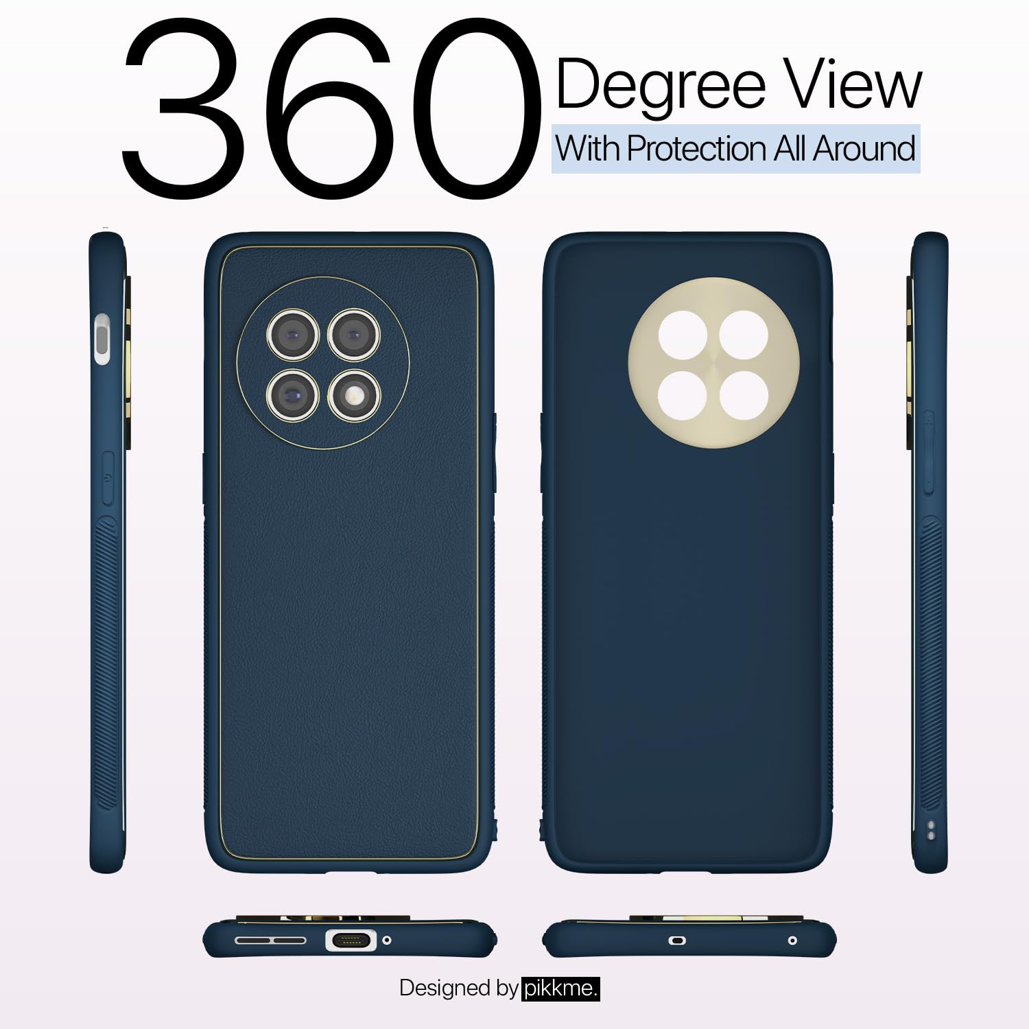Pikkme blue Chrome mobile back cover for OnePlus 11R 5G – photo 4