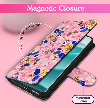 Redmi Note 14 Pro/Note 14 Pro Plus 5G Wallet mobile flip cover in pink flower by Pikkme – photo 5