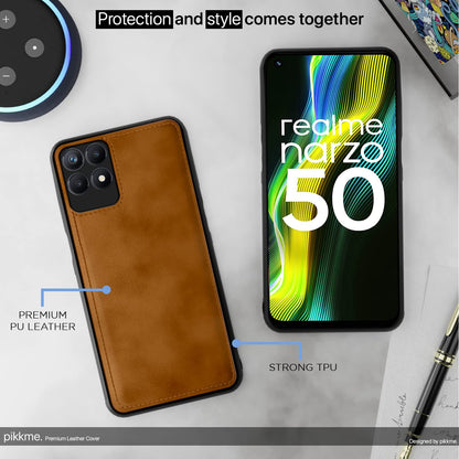 Realme Narzo 50/8i 4G back cover in brown by Pikkme – photo 5