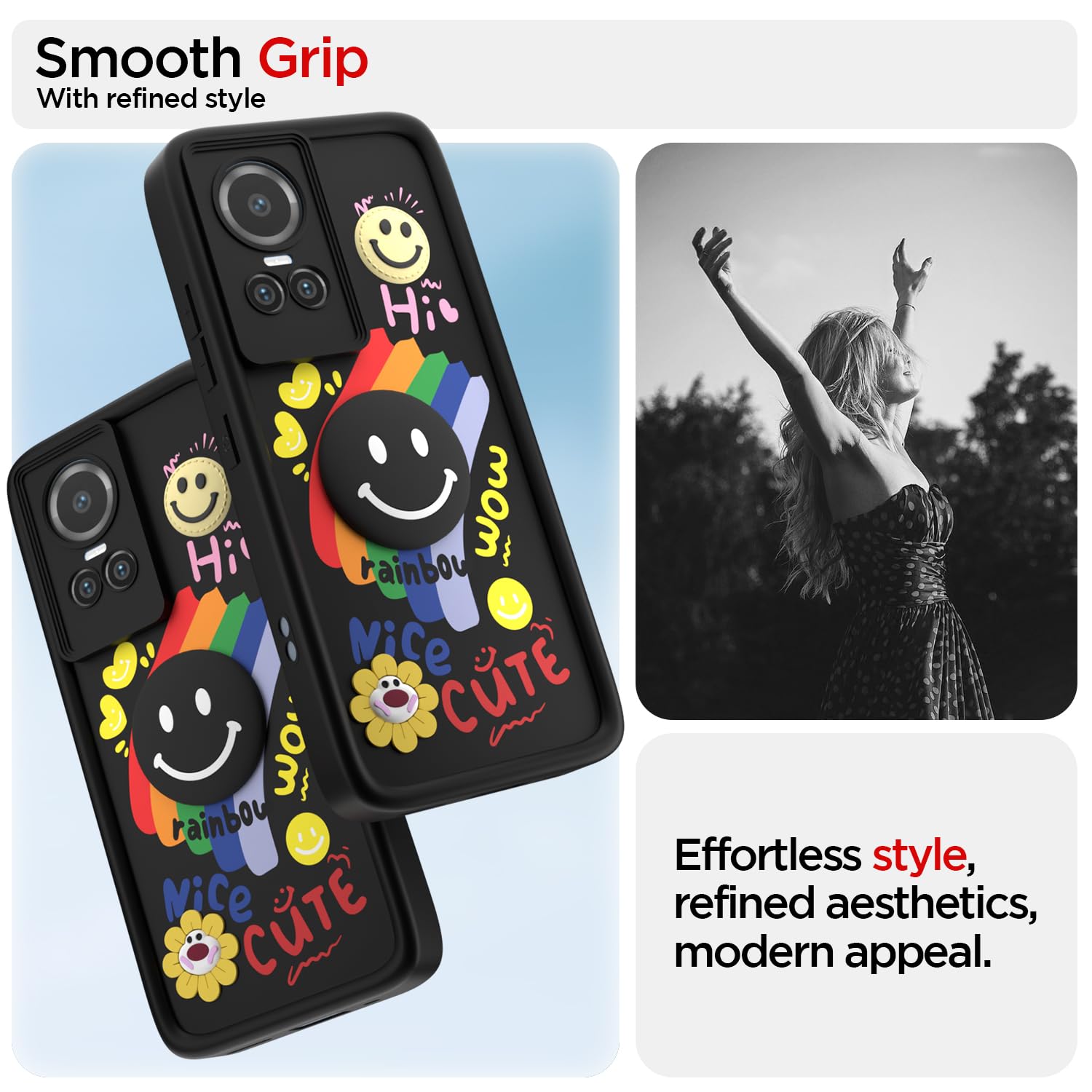 Black Soft Silicone phone cover for Oppo Reno 10 5G – Pikkme – photo 2