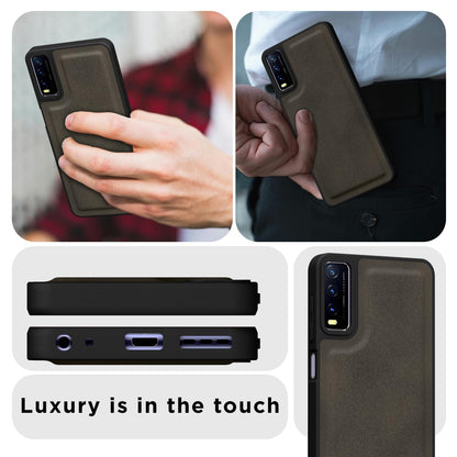 Pikkme Vivo Y12s/Y20/Y20i/Y20G Leather brown back cover – photo 7