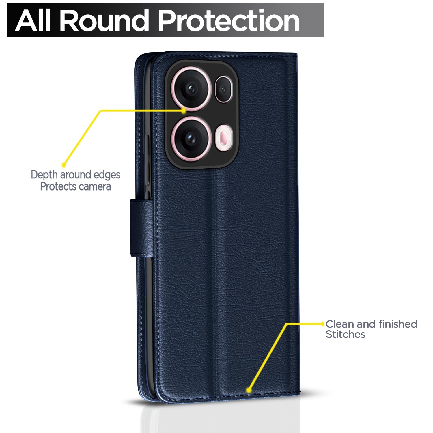Blue Wallet flip case for Oppo Reno 13 Pro 5G – Pikkme – photo 4